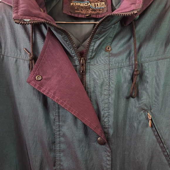 💜 Vtg 90s Forcaster Winter Coat | Iridescent | S 🧥 - Picture 4 of 13